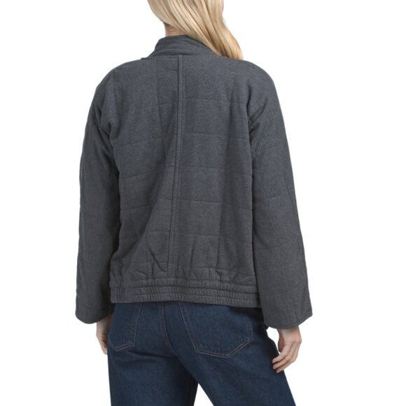 JOHNNY WAS Stone Grey Dolman Quilted Jacket - Picture 2 of 2